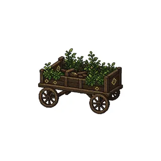 overgrown abandoned cart