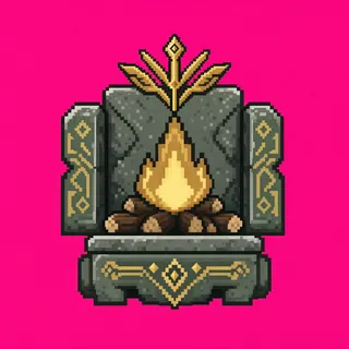 campfire, ornate design