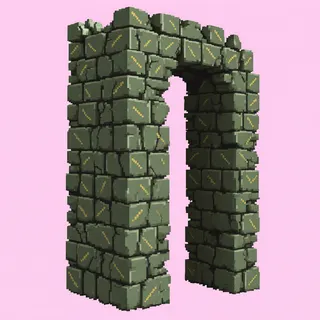 damaged archway