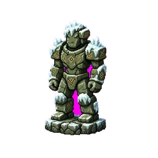 frosted statue
