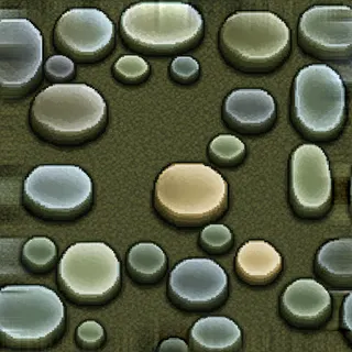 frosted river pebbles