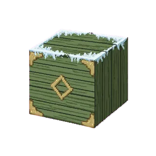 frosted wooden crate