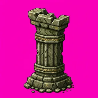 damaged broken pillar