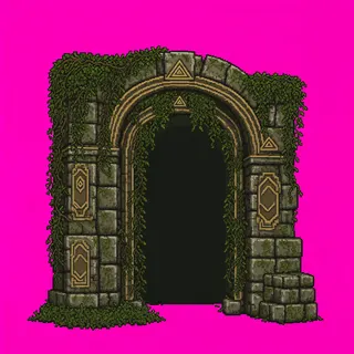 overgrown archway