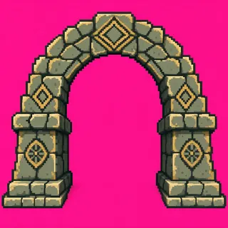 support arch, weathered