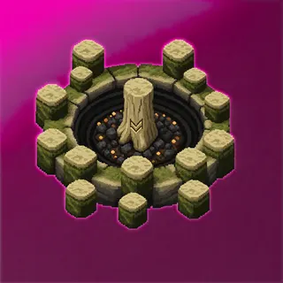 overgrown campfire ring