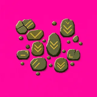 spilled pebbles, irregular arrangement