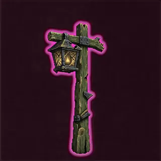 damaged lantern post