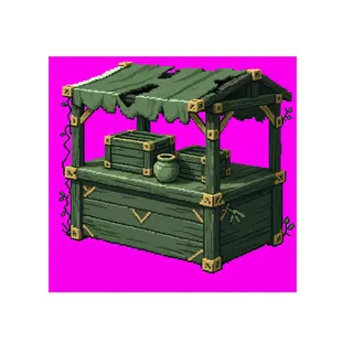 damaged market stall