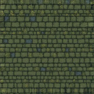 damp worn cobbles