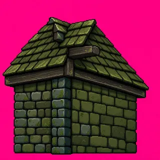roof outer corner, weathered