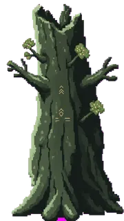 damaged standing tree