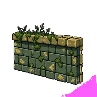 wall end cap, overgrown