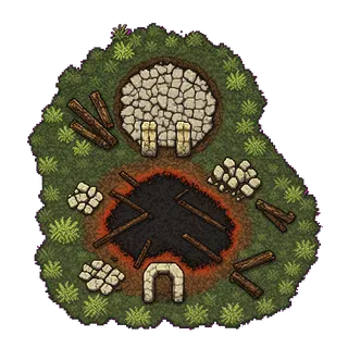 scorch mark, dense arrangement