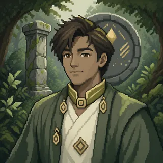 original adult scholar, calm expression