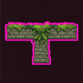 wall T junction, overgrown