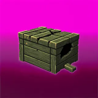 damaged wooden crate