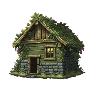 overgrown small dwelling