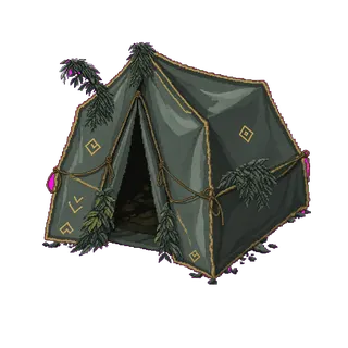 overgrown tent