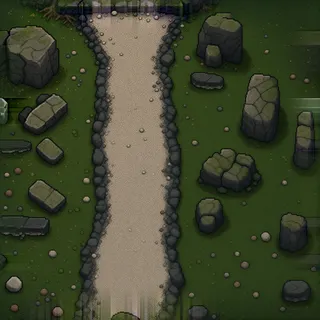 damaged fine gravel path