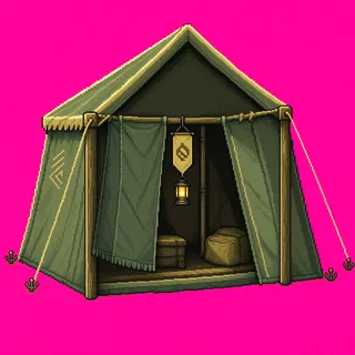 weathered tent