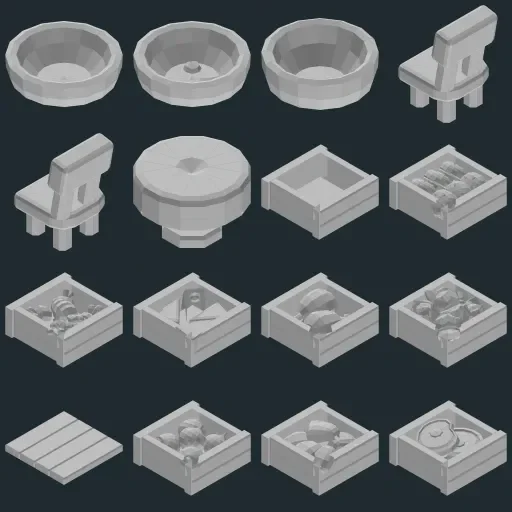 Preview of KayKit Restaurant Bits 1.0