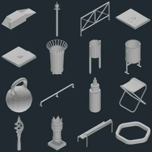 Preview of TheBaseMesh Model Collection · Part 4
