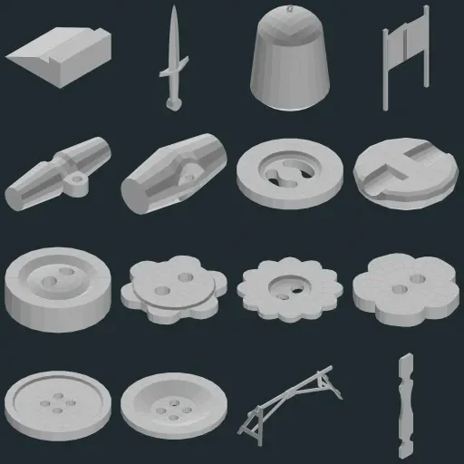 Preview of TheBaseMesh Model Collection · Part 5