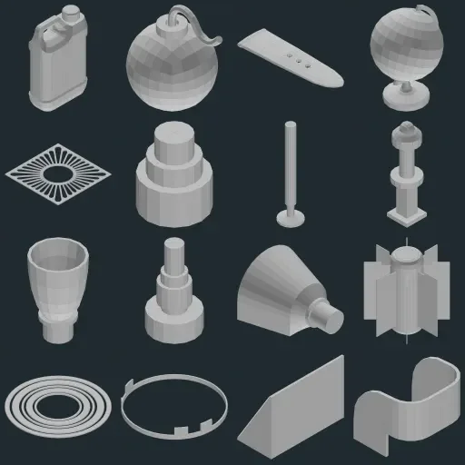 Preview of TheBaseMesh Model Collection · Part 6