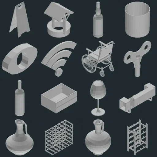 Preview of TheBaseMesh Model Collection · Part 8