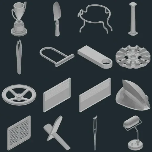 Preview of TheBaseMesh Model Collection · Part 9