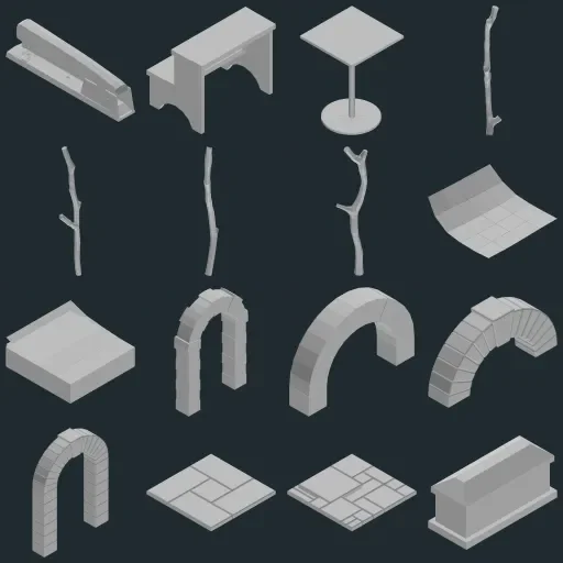 Preview of TheBaseMesh Model Collection · Part 12