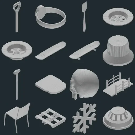 Preview of TheBaseMesh Model Collection · Part 13