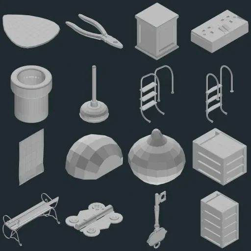 Preview of TheBaseMesh Model Collection · Part 17