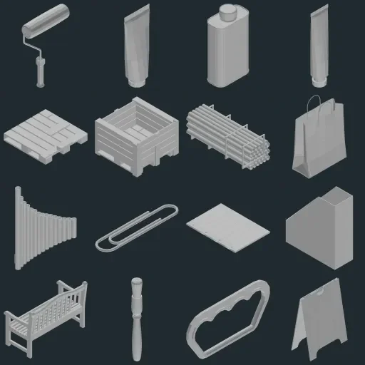Preview of TheBaseMesh Model Collection · Part 18
