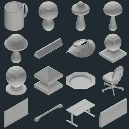 Preview of TheBaseMesh Model Collection · Part 19