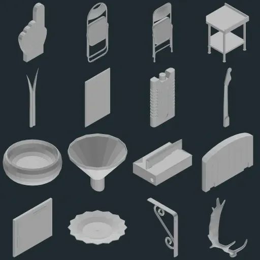 Preview of TheBaseMesh Model Collection · Part 24