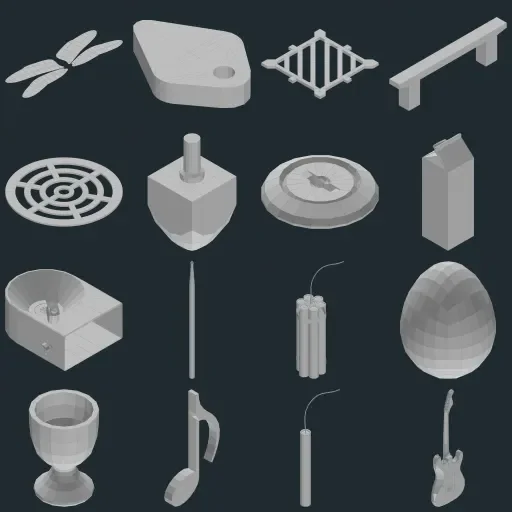 Preview of TheBaseMesh Model Collection · Part 25