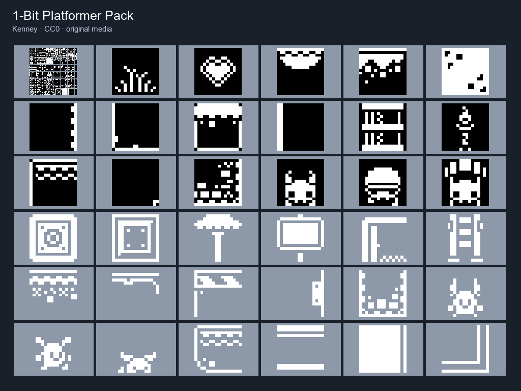 Preview of 1-Bit Platformer Pack