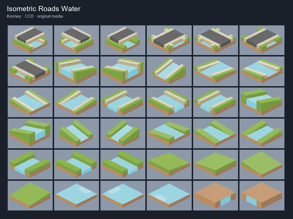 Preview of Isometric Roads Water