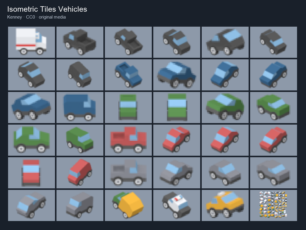 Preview of Isometric Tiles Vehicles