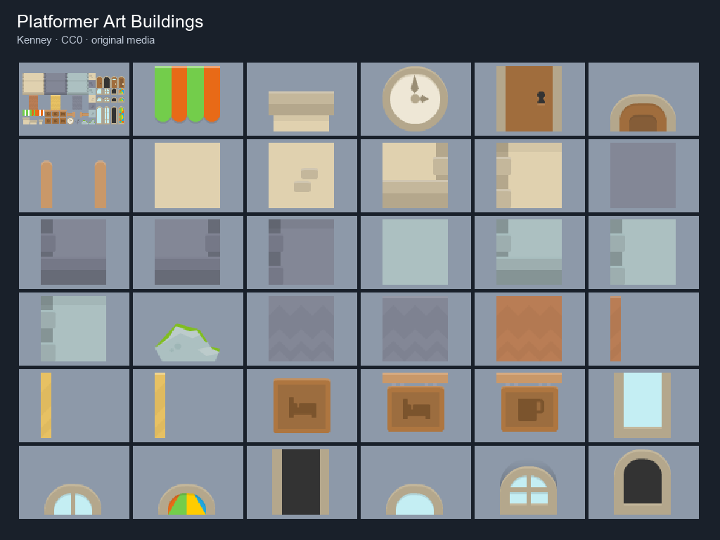 Preview of Platformer Art Buildings