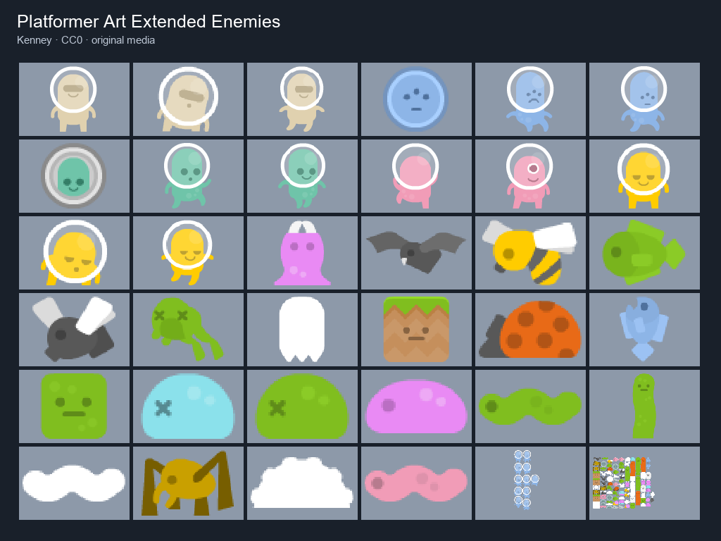 Preview of Platformer Art Extended Enemies
