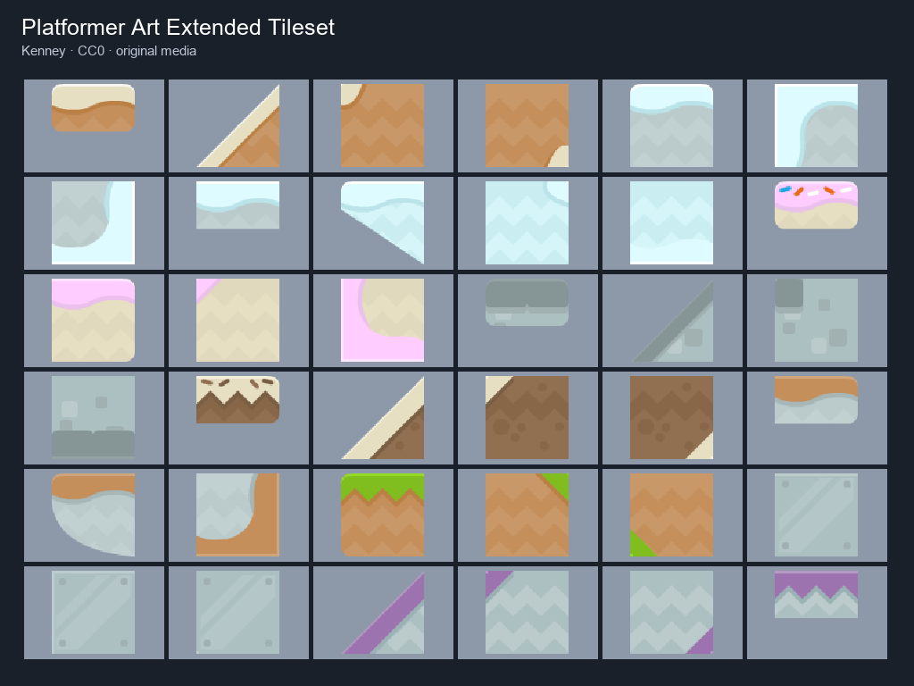 Preview of Platformer Art Extended Tileset