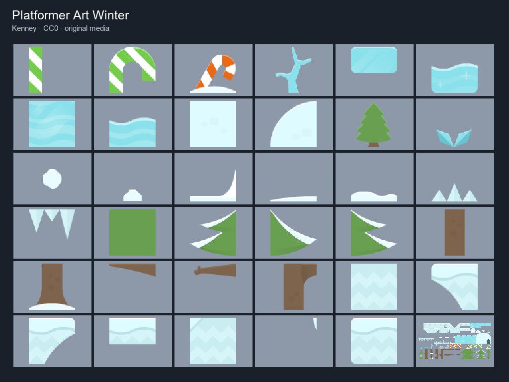 Preview of Platformer Art Winter