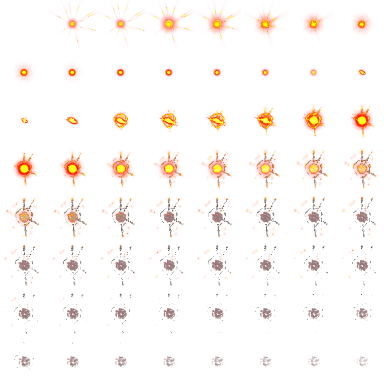 Preview of 2D Explosion Animations #2 | Frame by frame
