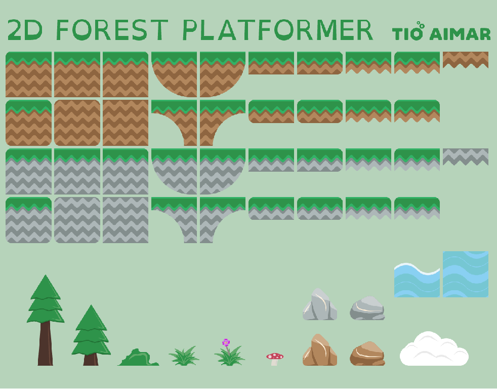 Preview of 2D Platformer Forest Pack