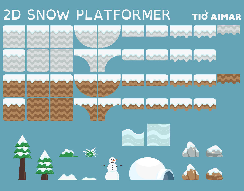 Preview of 2D Platformer Snow Pack