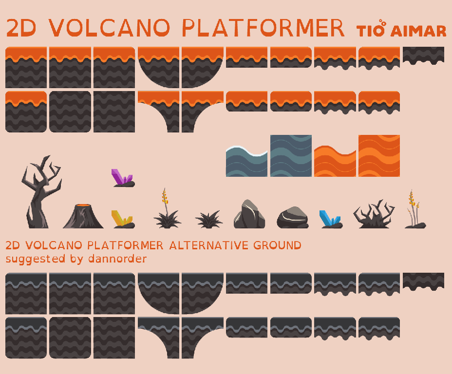 Preview of 2D Platformer Volcano Pack 1.1