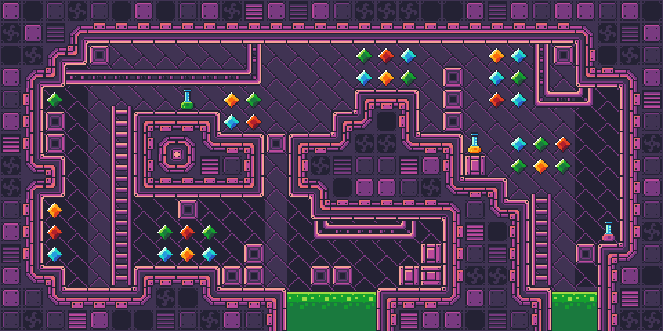 Preview of 2D Sci-Fi Platformer Tileset [16x16]